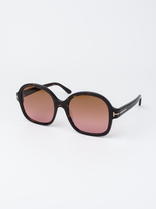 Tom Ford HANLEY Women Sunglasses Havana Brown Gradient Oversized FT1034/S 52F main image 9